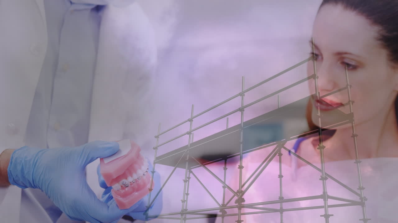 animación del globo sobre personas de negocios que usan tableta