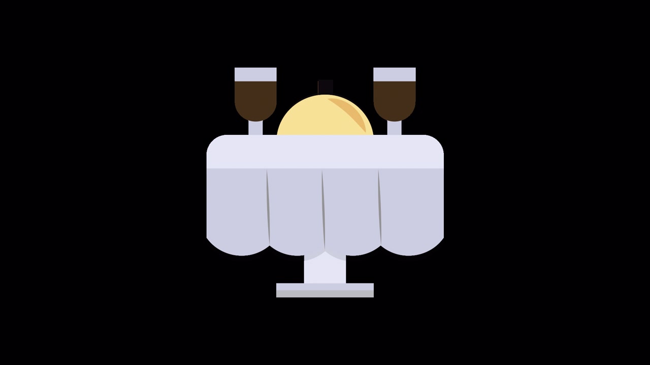 Setting a Romantic Dinner Table with Cloche and Wine Glasses