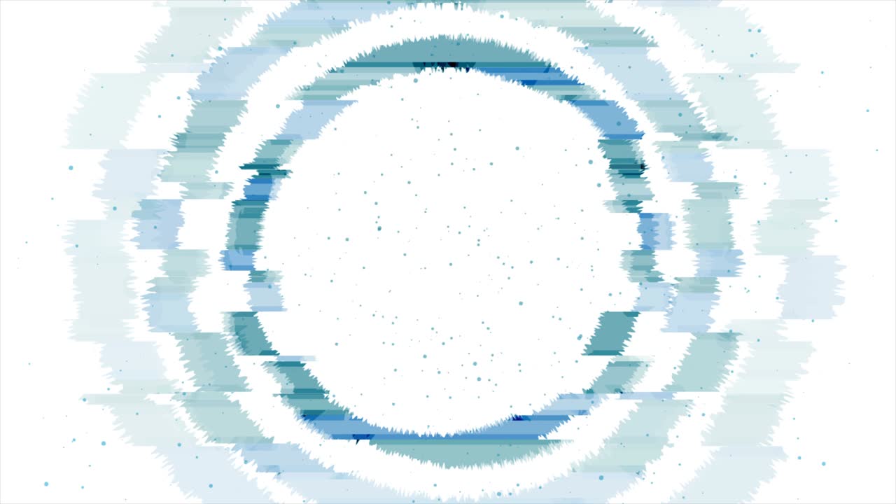 블루 글리치 레이저 네온 서클 추상적인 모션 배경