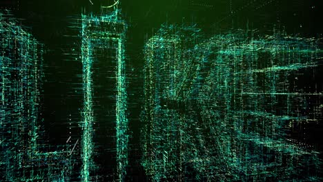 polvo de estrellas - texto moderno, fondo futurista partículas de texto hacer zoom en hacer zoom fuera patio de recreo