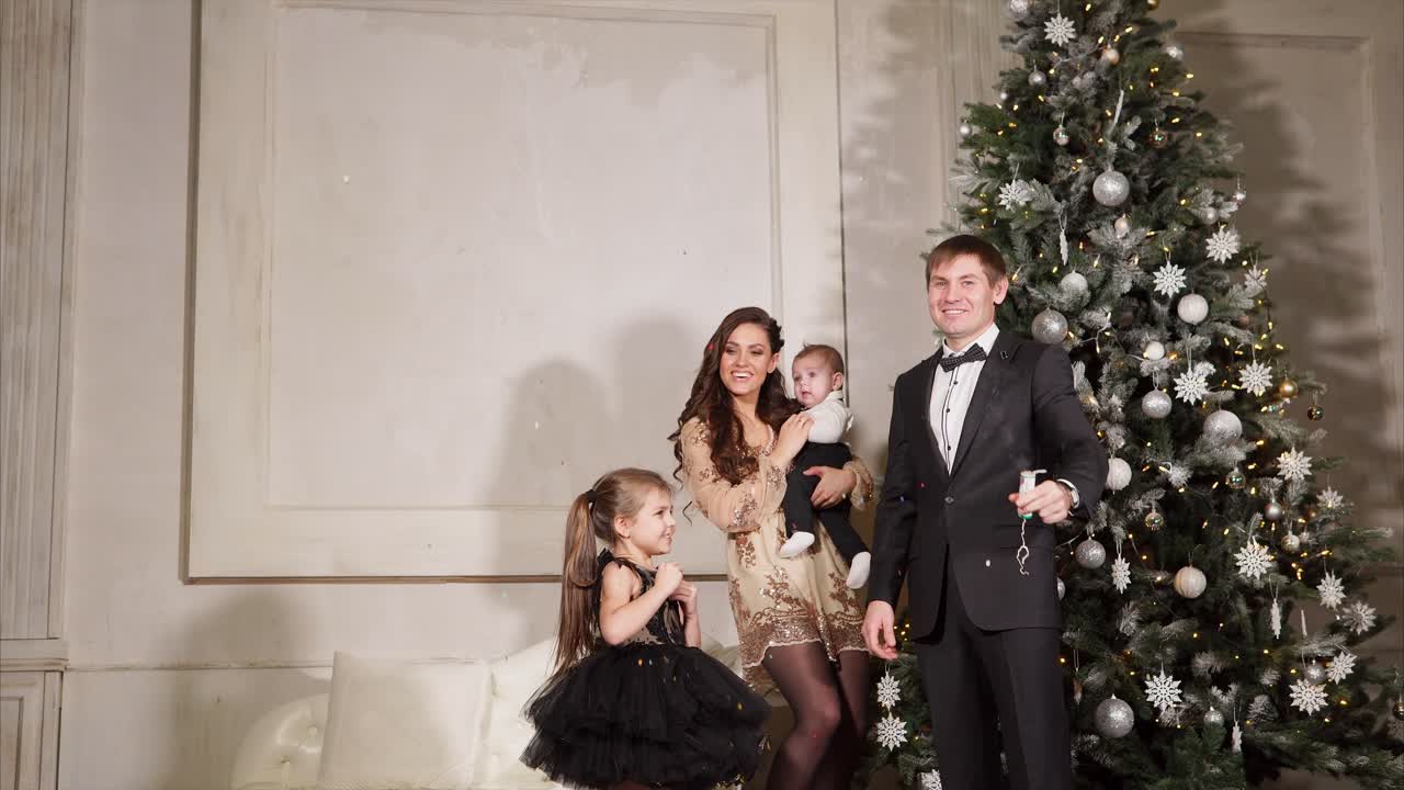 Happy Family Christmas Portrait