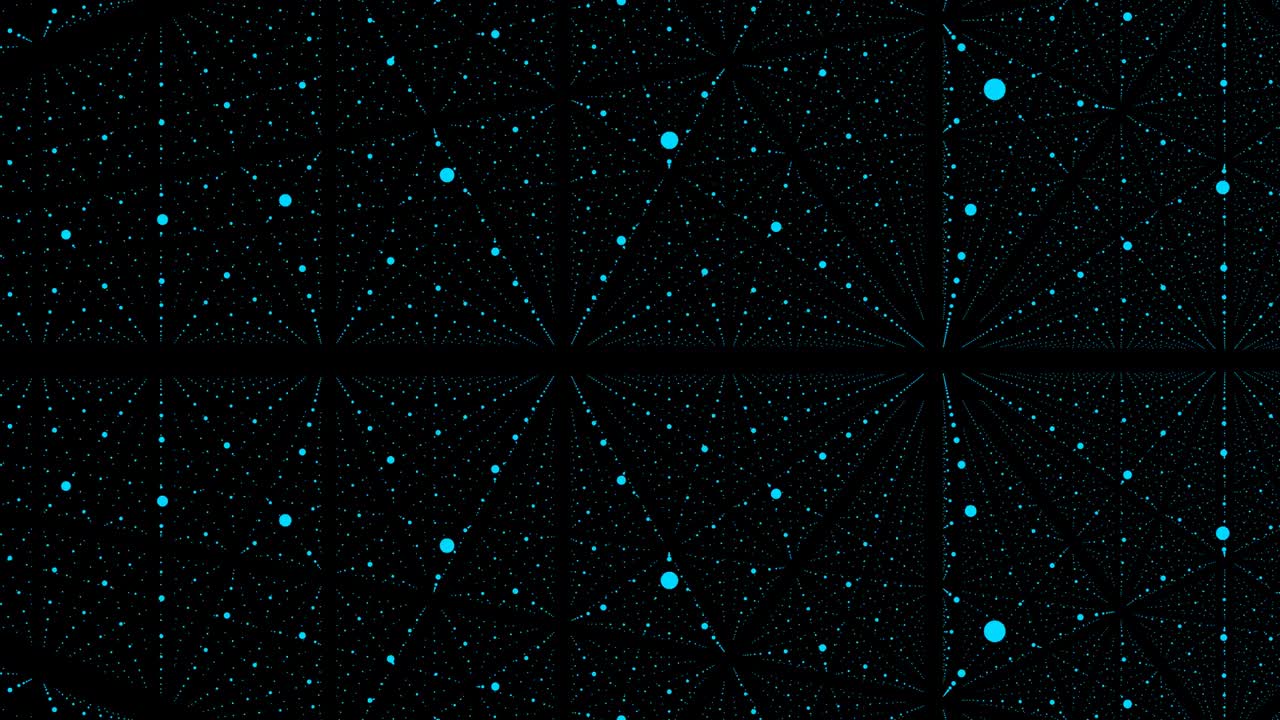 el espacio infinito puntos 3 - azul - gráfico de movimiento - -20 segundos bucle sin costuras