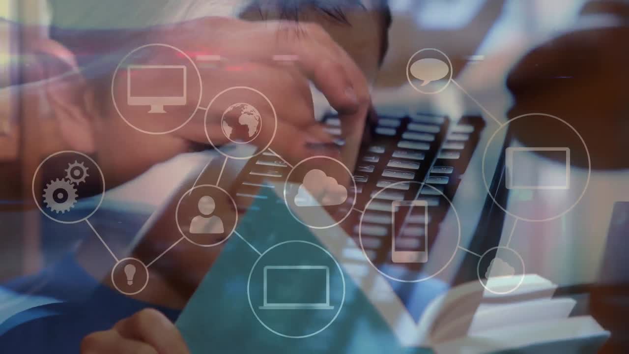 animación de redes de conexiones entre escolares en el aula