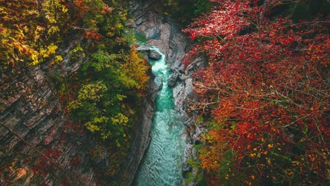 4k uhd cinemagraph - seamless video loop of a mountain river in the bavarian - german alps, close to the austrian border and sylvenstein in autumn