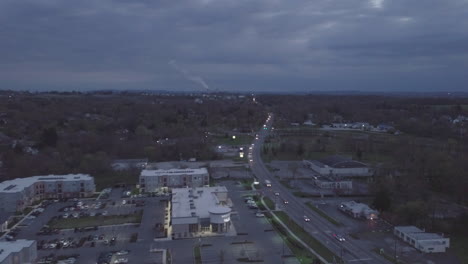 bird's eye view of small town