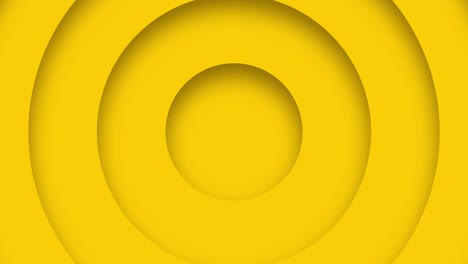 el círculo amarillo del papel de arte de la onda de movimiento de bucle. vídeo de fondo abstracto bucle sin costuras.