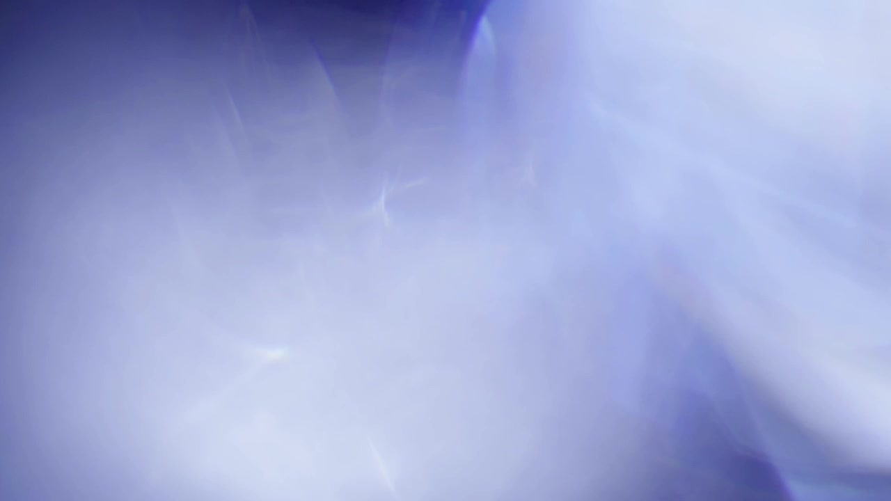 Abstract Blue Light Leak Transition with Ethereal Lens Flare