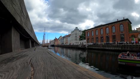timelapse de nyhavn en copenhague, dinamarca