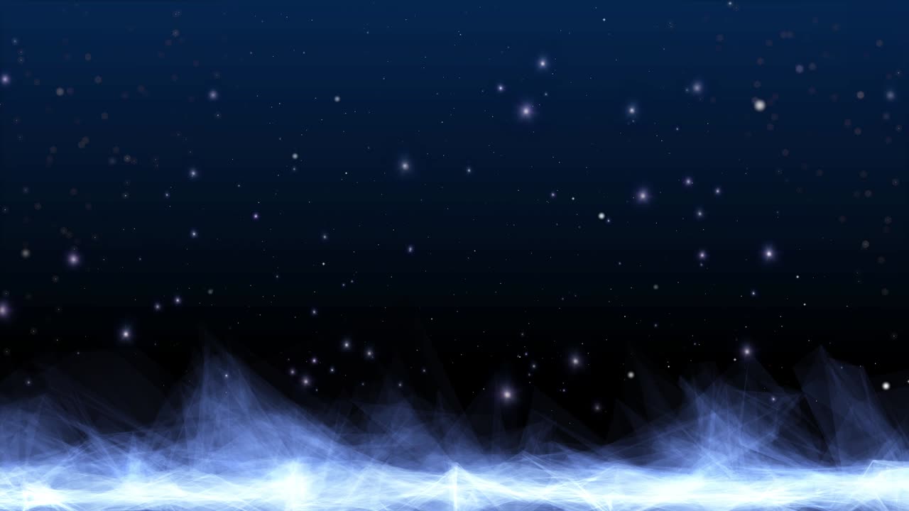 미래의 아름다운 4k 영상, 땅에 떨어지는 별의 비.