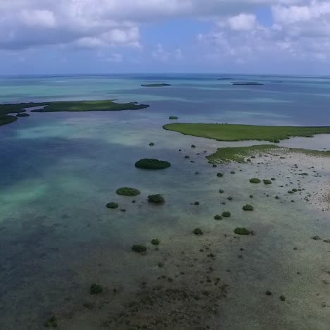 An-vista-aérea-shot-over-a-mangrove-island-in-Florida