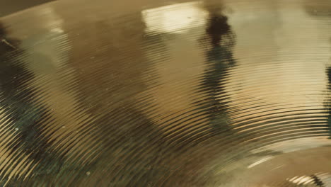 close-up of a cymbal