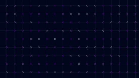 small green neon rings and dots pattern with grid lines