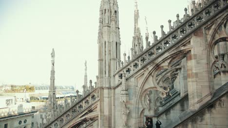 sculptures saints and martyrs decorating the cathedral milan duomo di milano