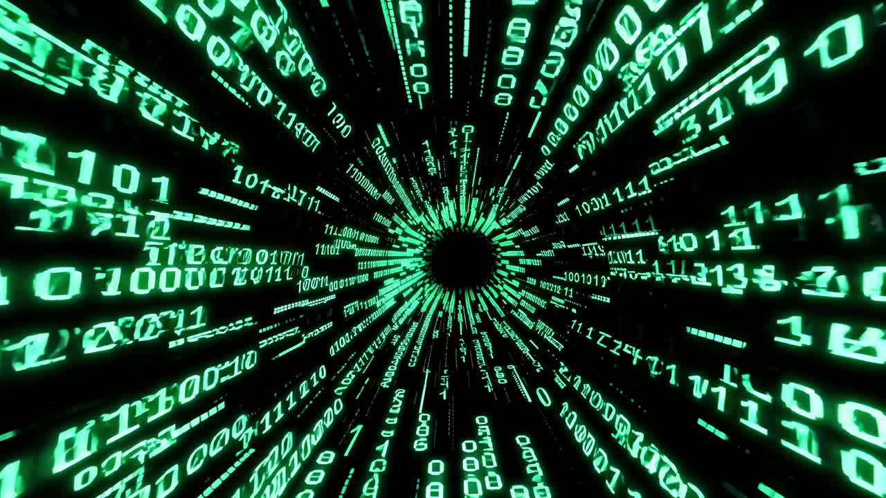 Digital Binary Code Tunnel