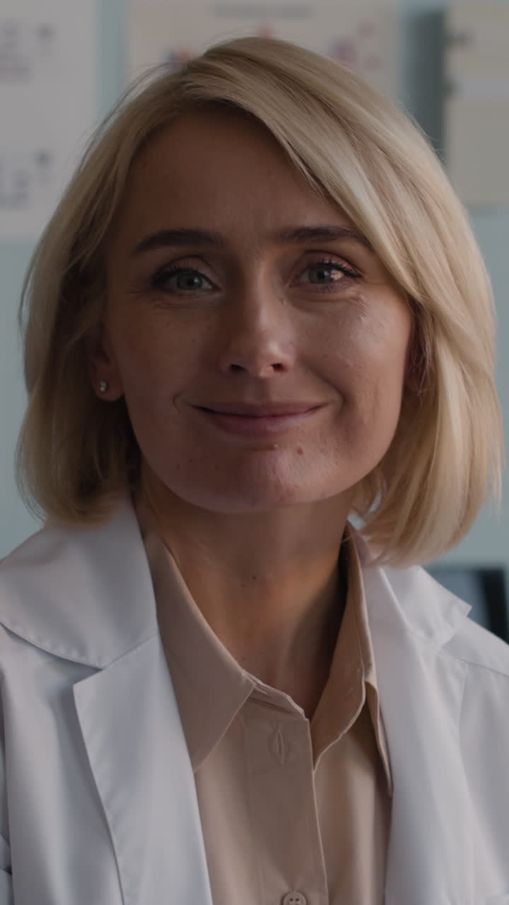 A doctor in a lab coat