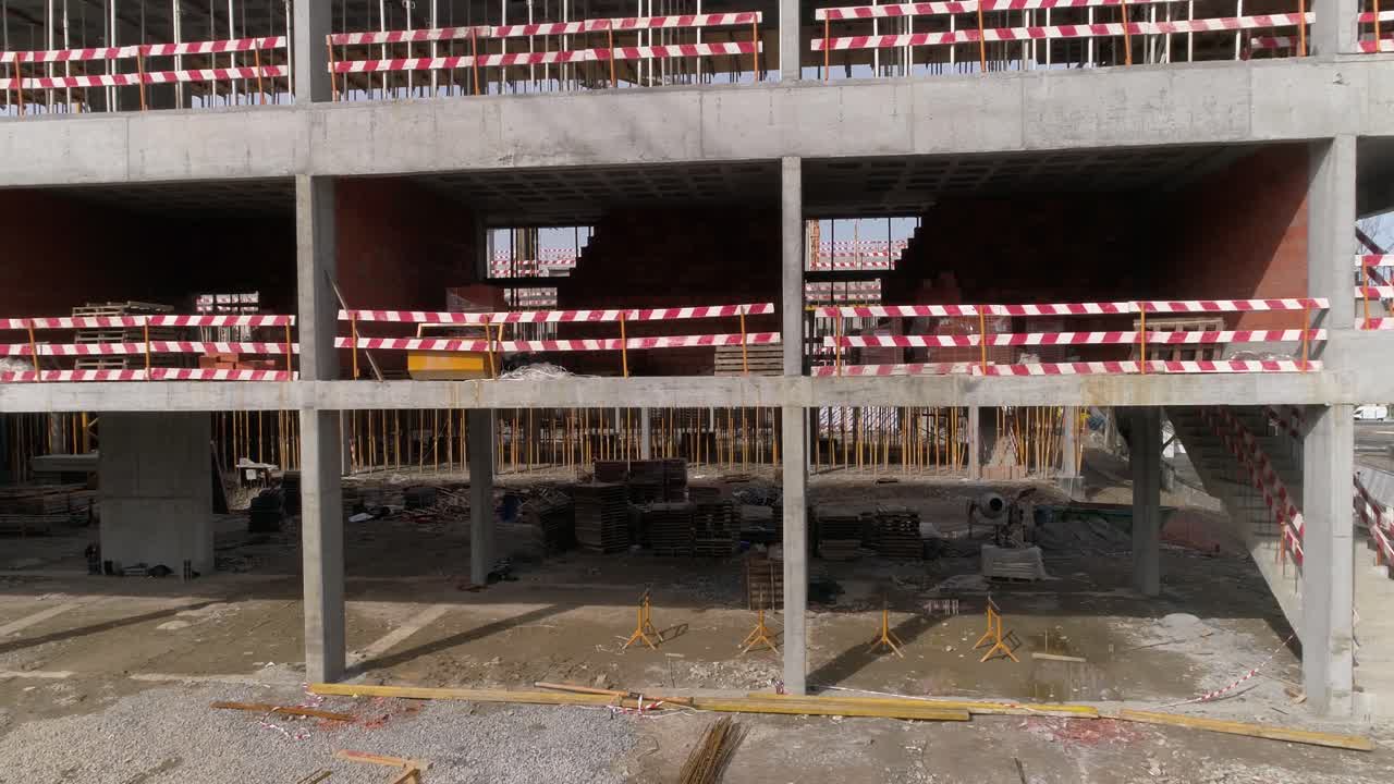 vista aérea de la construcción de edificios modernos