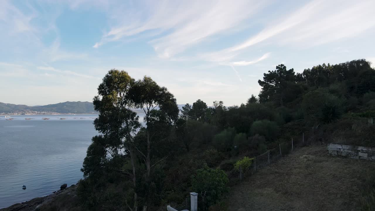 Serene Coastal Landscape with Ocean and Blue Sky