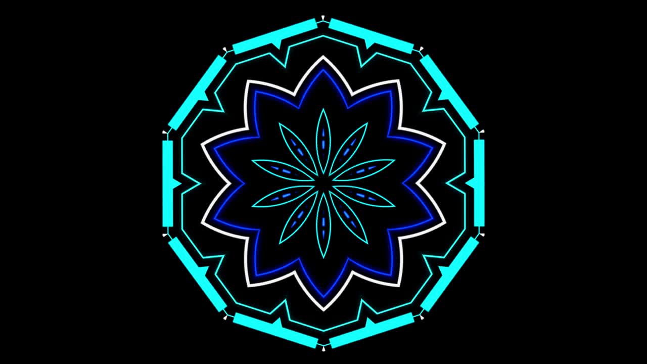 logotipo redondo en el centro con un fondo negro verde giratorio