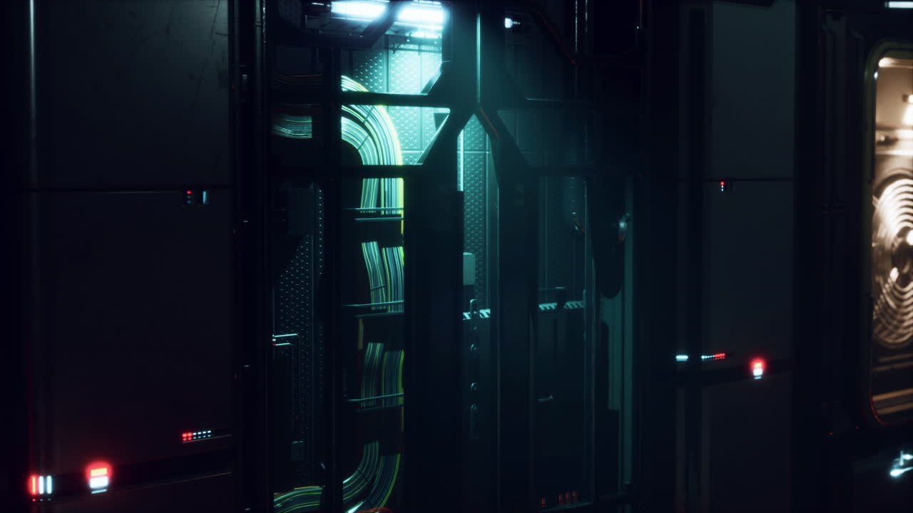 Sci-fi Metal Channels in Spacecraft