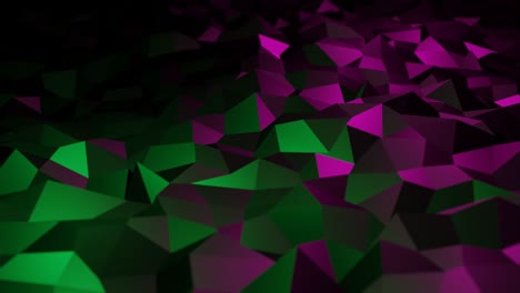 low-poly color waving surface with glowing light