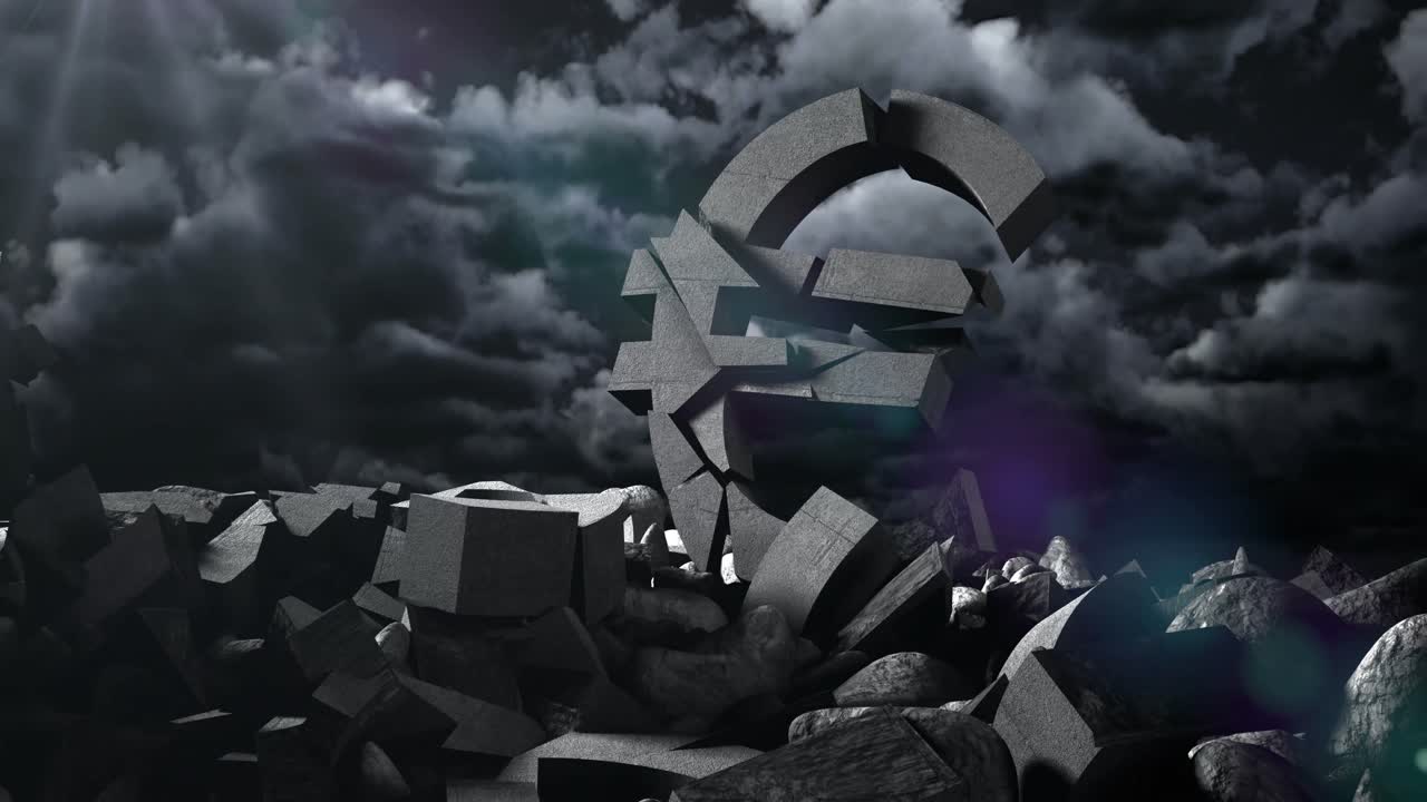 폭풍우 구름에 대한 유로 기호