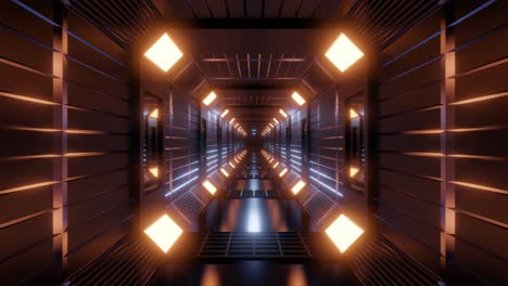 black space tunnel with color changing lights (vjloop) in 4k and 60fps