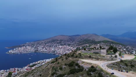 lekuresi castle ruin kajala e lëkurësit saranda albania city aerial view