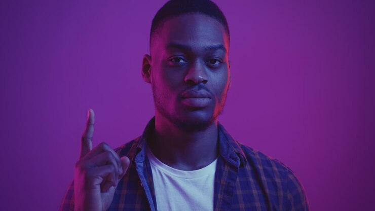 Man in a Studio Portrait Session