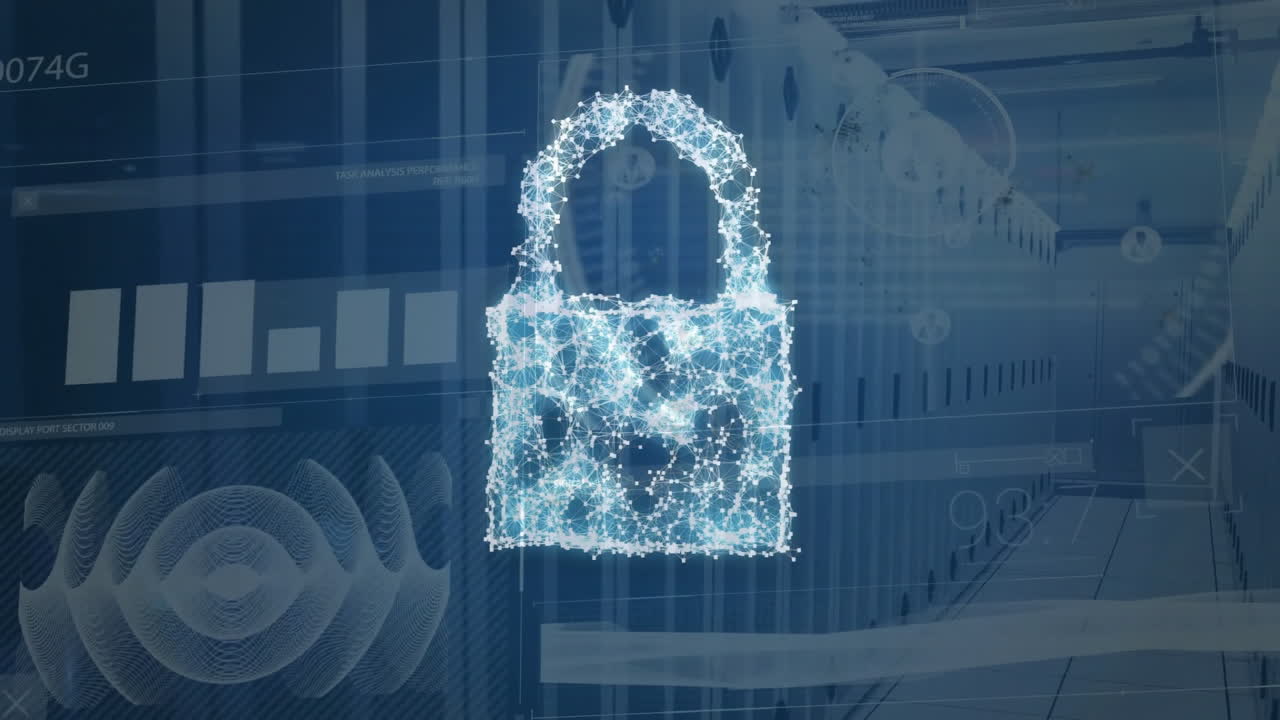 animación del candado digital y procesamiento de datos a través de servidores informáticos