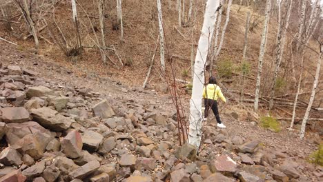 girl exploring in minnesota hiking