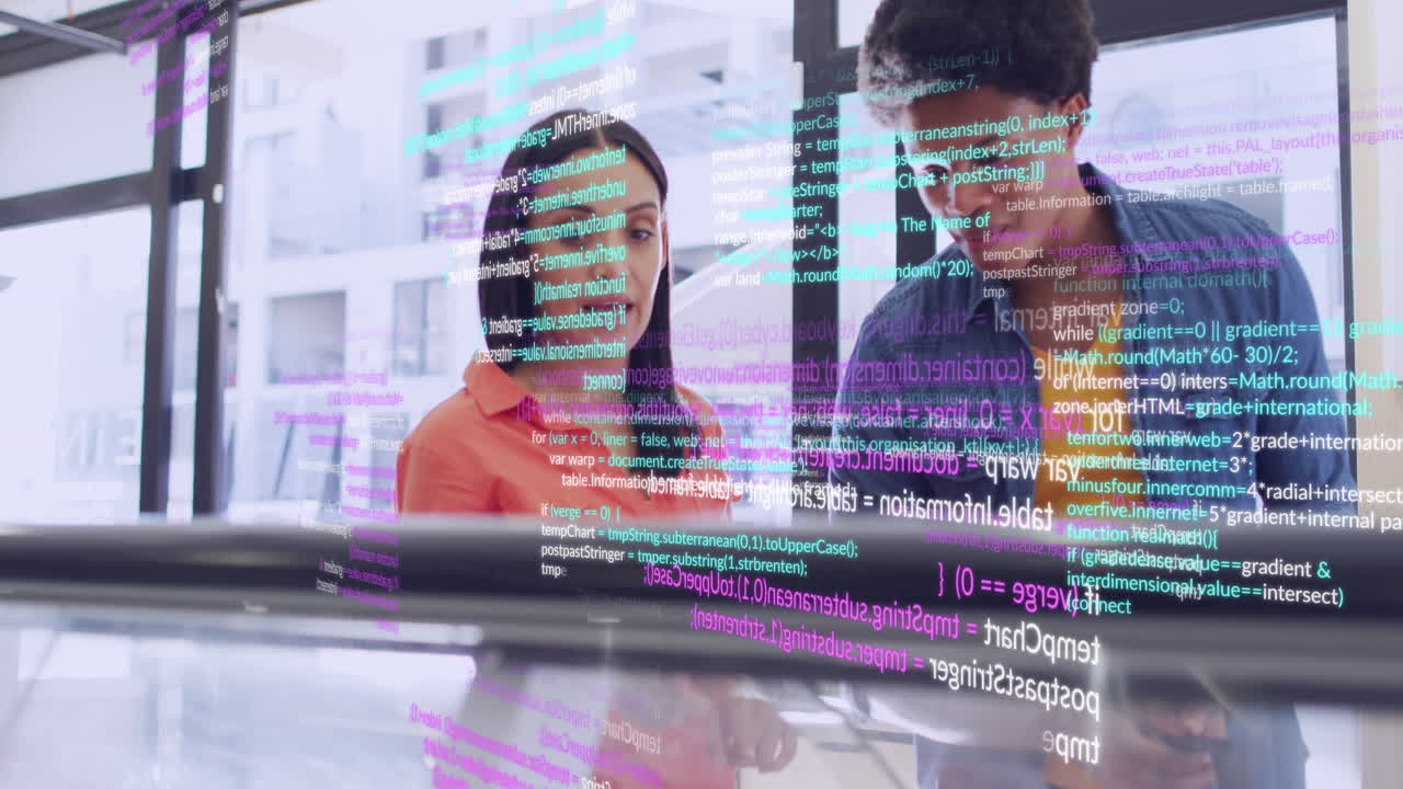 animación del procesamiento de datos en diversas compras de parejas.