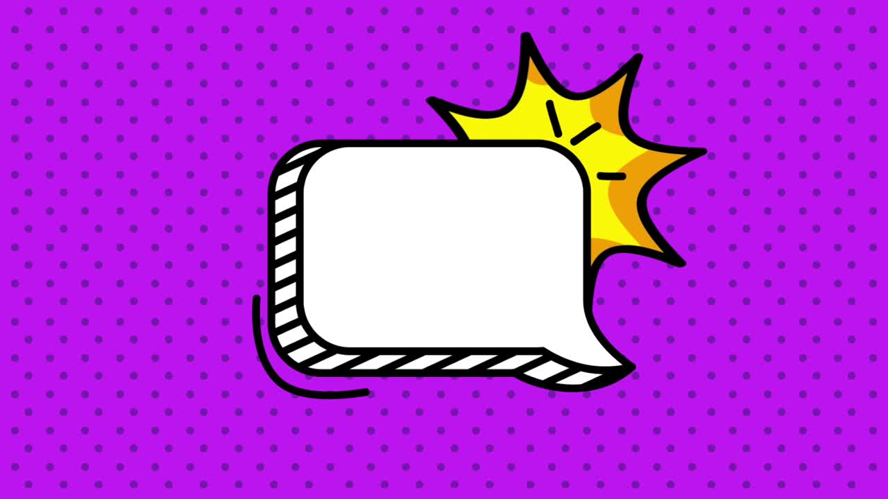 pop art habla animado de burbuja hd