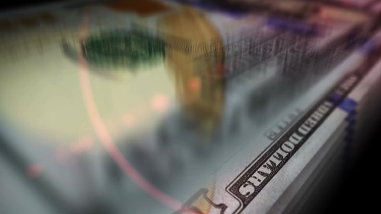 contagem de dinheiro ciclo de dólar sem costura