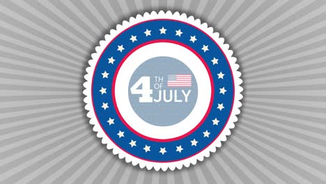 4th-of-July-Celebratory-Animation-with-Greetings-for-Independence-Day-Displayed-on-the-Center-of-the-Screen-with-a-Textured-Grey-Background-and-American-Flag