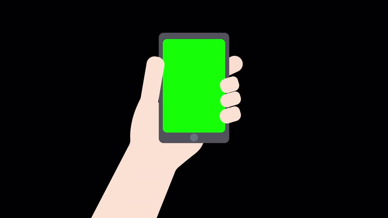 Simple Animation Of Touching A Phone Black Background | Premium Stock ...