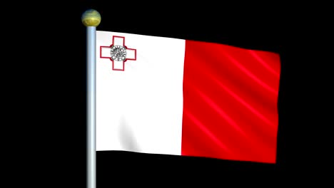 large looping animated flag of malta