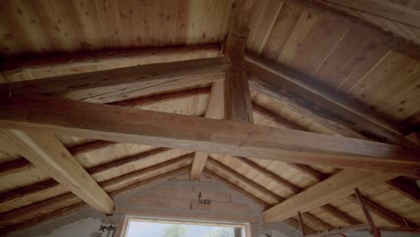 Circular-Shot-Of-Cottage-Wooden-Ceiling