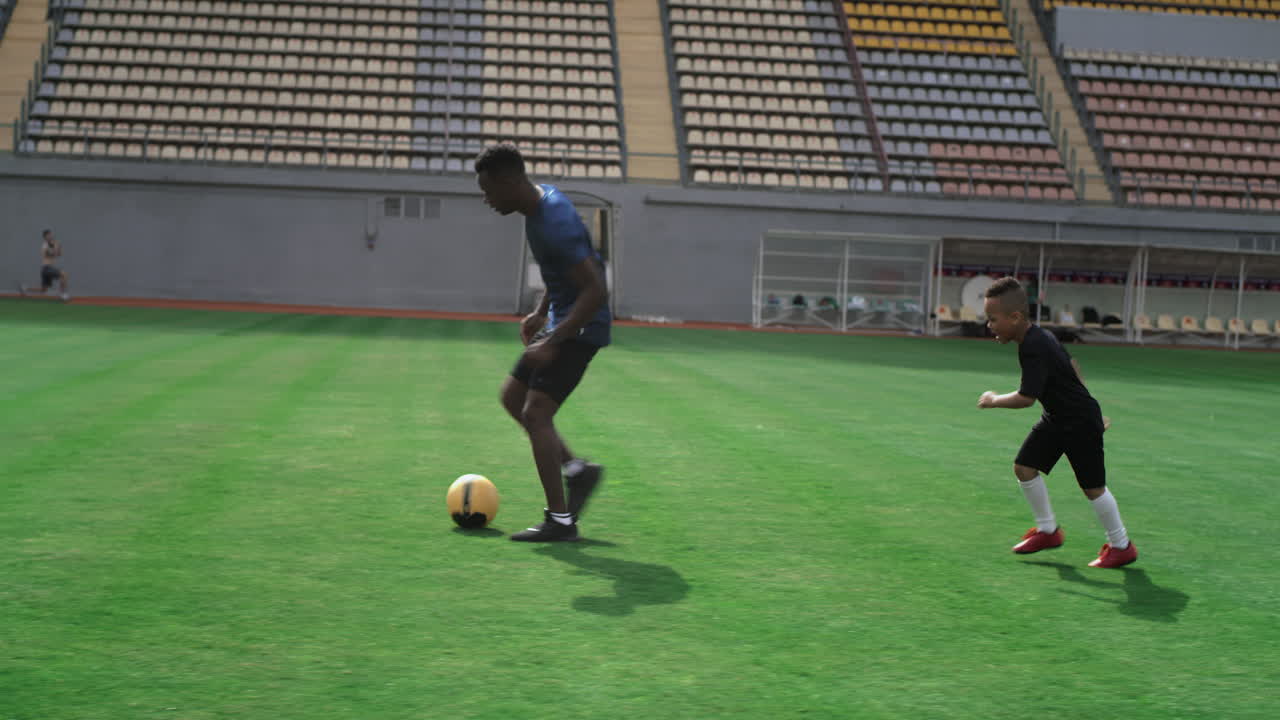 Soccer Practice in Stadium