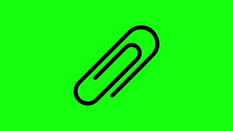 8 animaciones clips de papel adjunto icono del portapapeles botón de pantalla verde tecla de croma