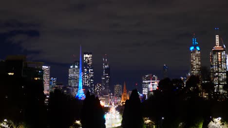 Melbourne-Paranoma-Skyline-Zeitraffer-Bei-Nacht-Melbourne-City-Zeitraffer-Bei-Nacht