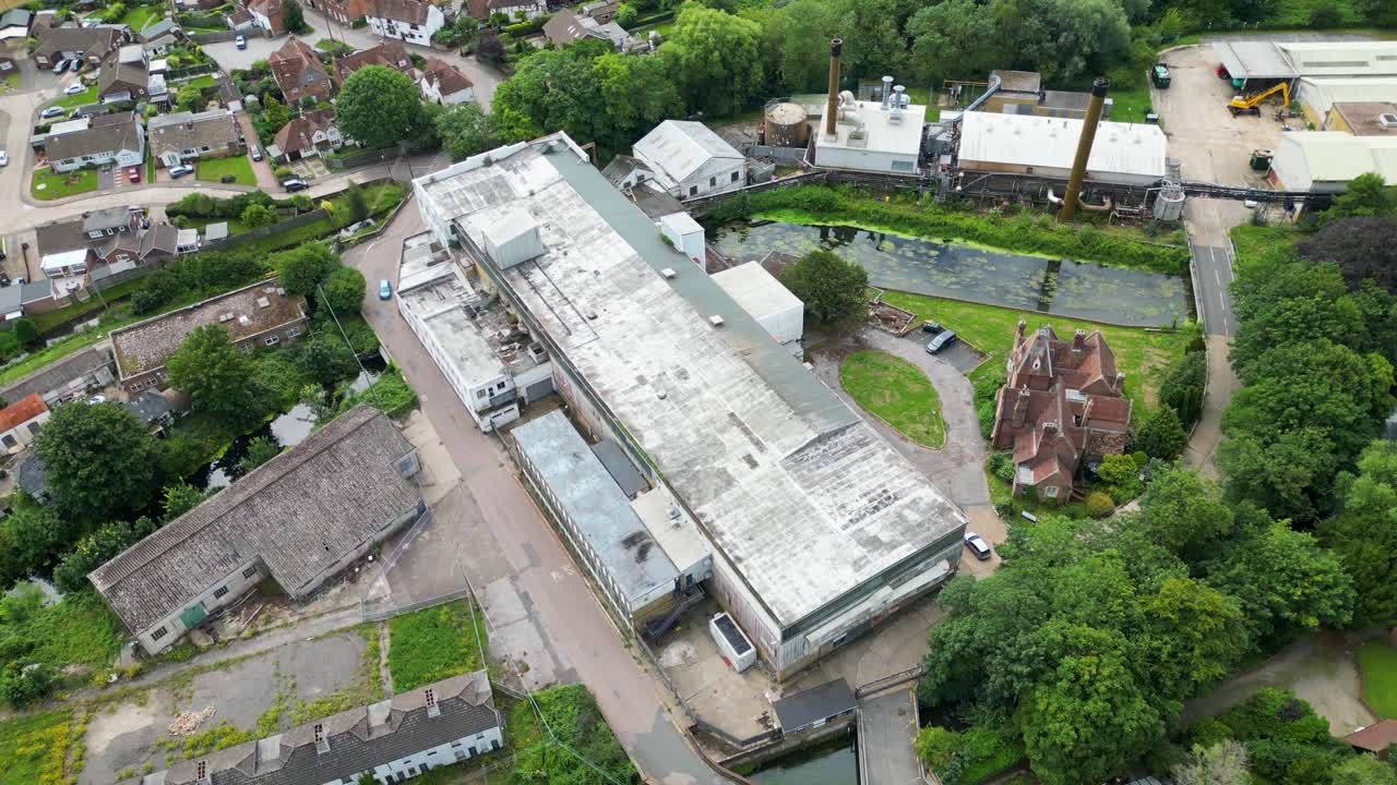 Fabulous drone capture of the disused Chartham papermill in Kent, England