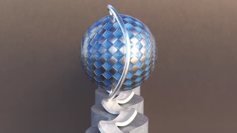 4k video animation. looped animated background of a sphere ball moving and sliding on a wavy line.