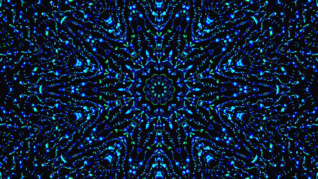 Seamless circle. 4K,bright light that arranges subtle color blue movements with dots waves