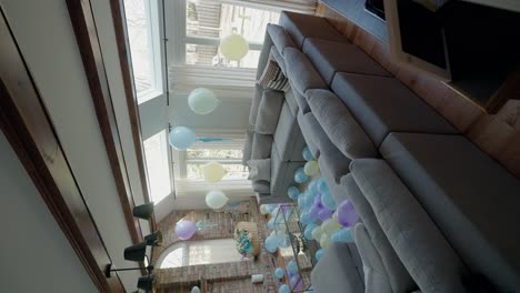 welcome little one: a home filled with joy and balloons for the baby shower celebration