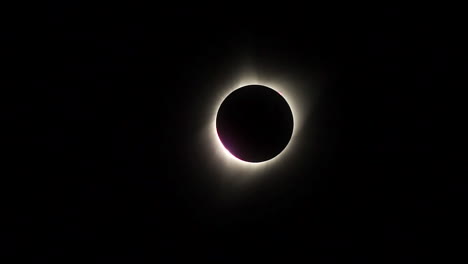 zoom-in on the first diamond ring effect at contact 2 during a total solar eclipse