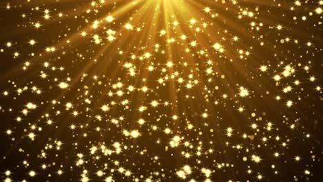 la luz de polvo de 4k de partículas doradas bokeh se eleva, el fondo de bucle de rayas de partículas de lujo.