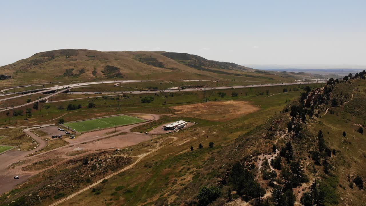 A drone shot over the hogsback, Golden Co.
