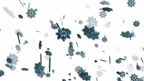 animation of falling snowflakes background loop