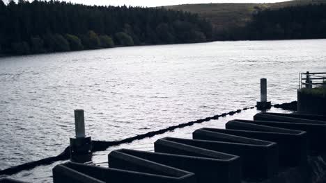 wide shot of a reservoir water treatment system