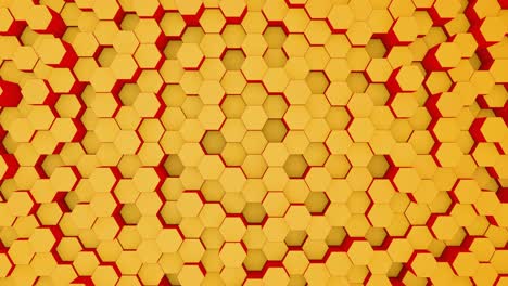 fondo amarillo hexagonal. concepto de panal de miel.